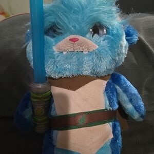 Star Wars Blue Ewok Stuffed Animal with Lightsaber